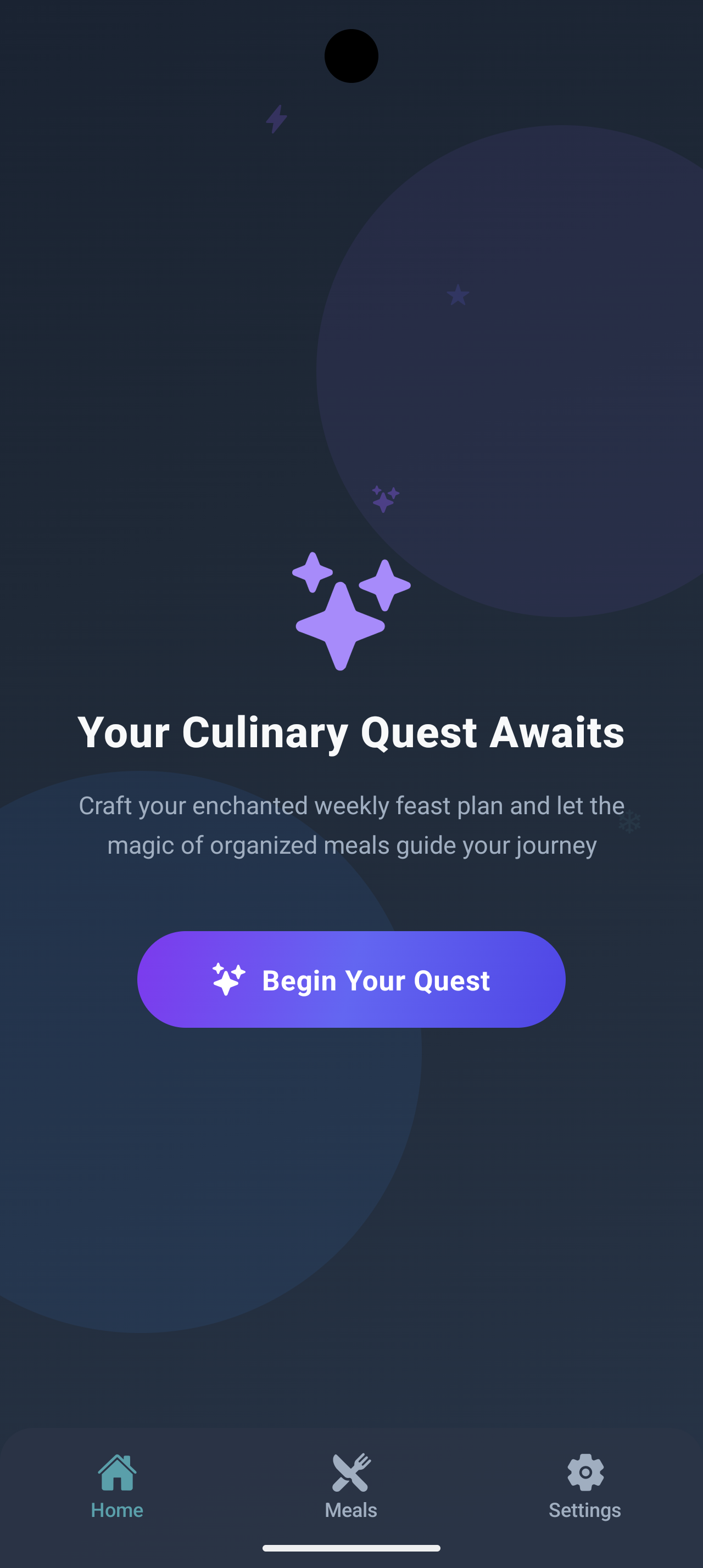 MealFlow Home Screen
